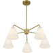 Blair 5 Light 30 inch Warm Brass Chandelier Ceiling Light